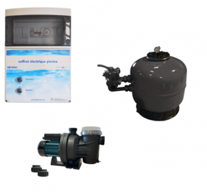 Kit de filtration 10 m3/h pour bassin jusqu'à 40 m3 - Filtre SIDE Polyester