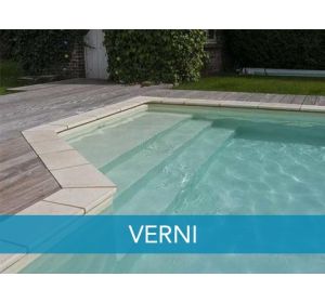 Escalier liner uni verni 75/100e pour piscine frise