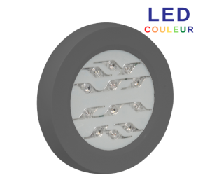 Projecteur gris anthracite piscine LED - couleurs